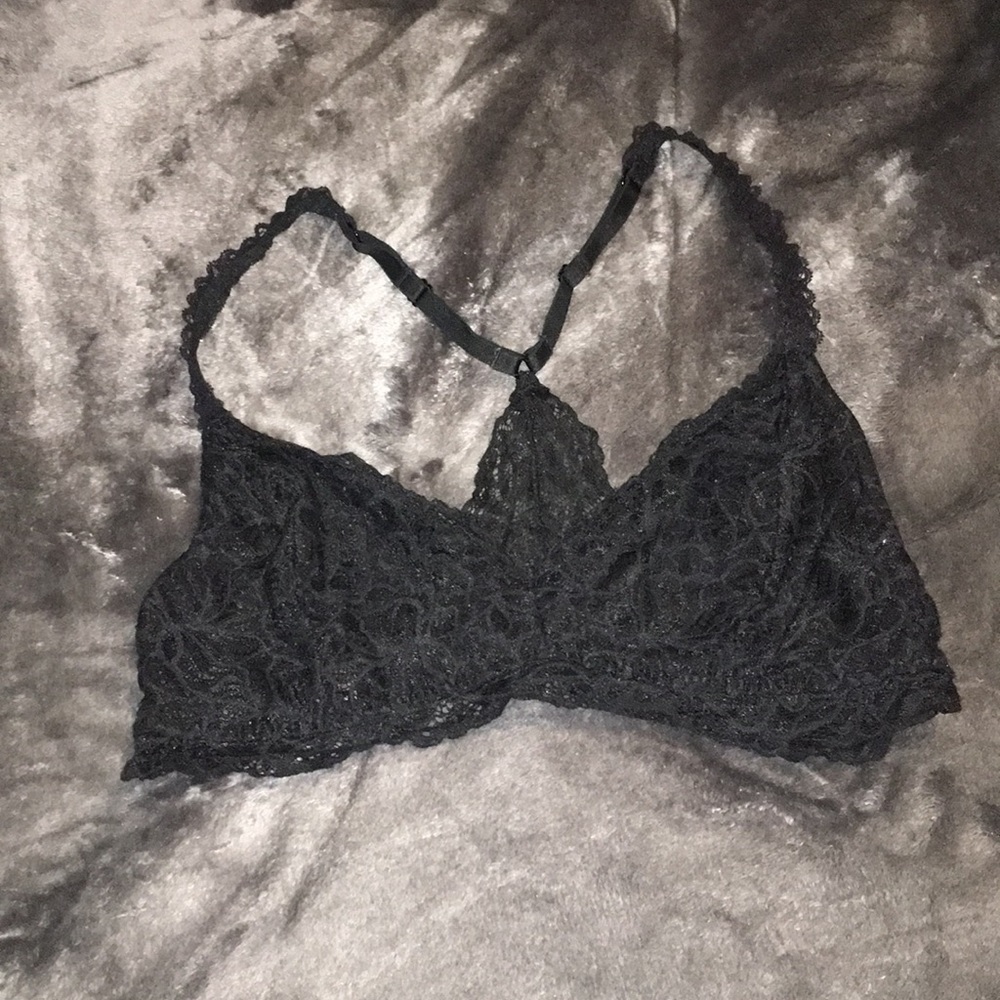 Black lace bralette